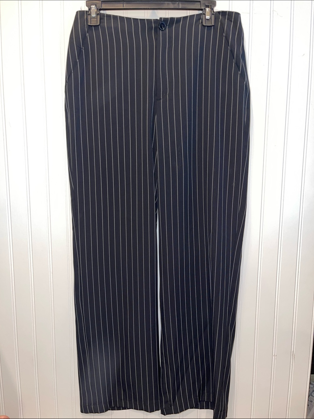 a new day Black Pinstripe Dress Trousers